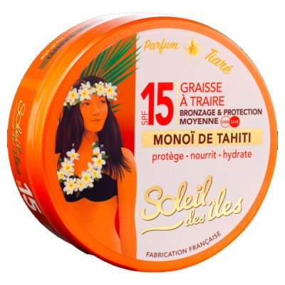 Soleil des iles - GRAISSE À TRAIRE SPF 15 PARFUM TIARE 150 ML