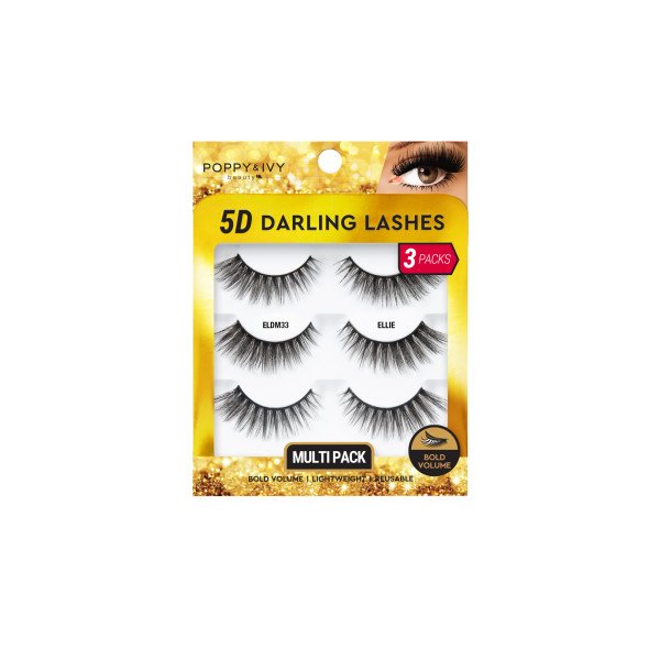 Absolute NewYork - 5D DARLING LASHES - 3 PAIRS ELLIE