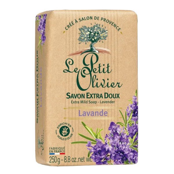 LE PETIT OLIVIER – SAVON EXTRA DOUX SURGRAS LAVANDE , 250G