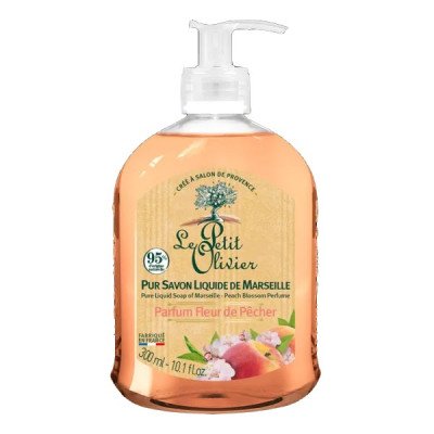 Le petit olivier - Pur Savon Liquide de Marseille Parfum Fleur de Pêcher , 300ml