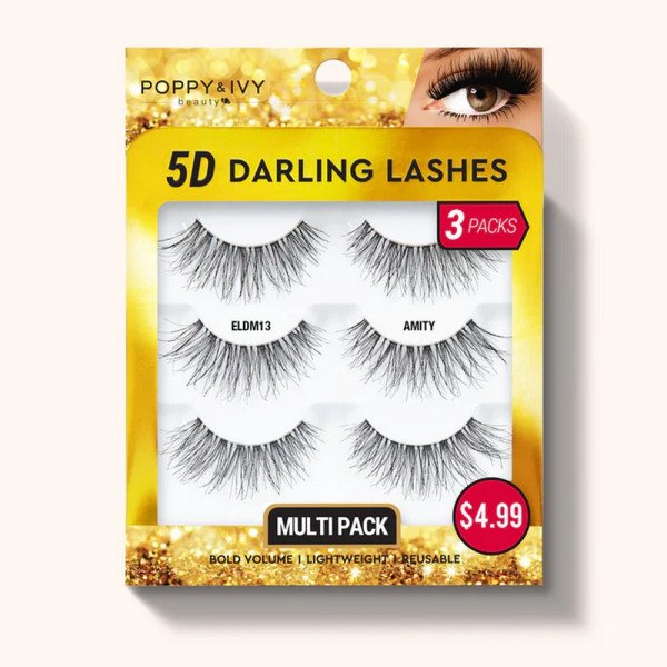 Absolute New York 5D DARLING LASHES - 3 PAIRS AMITY