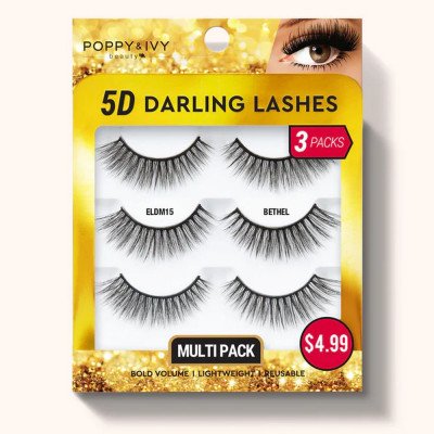 Absolute New York 5D DARLING LASHES - 3 PAIRS BETHEL