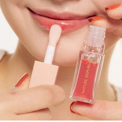 Nature Republic - GLAZE SHINE LIP OIL 01 BABY PEACH