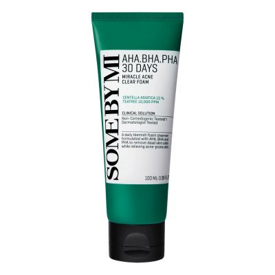 SOME BY MI - AHA. BHA. PHA 30 DAYS MIRACLE ACNE CLEAR FOAM 100ML SOME BY MI - AHA. BHA. PHA 30 DAYS MIRACLE ACNE CLEAR FOAM 100ML