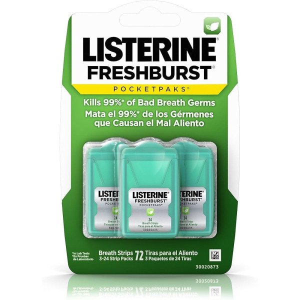 Listerine PocketPaks Breath Strips, Fresh burst, 72 units