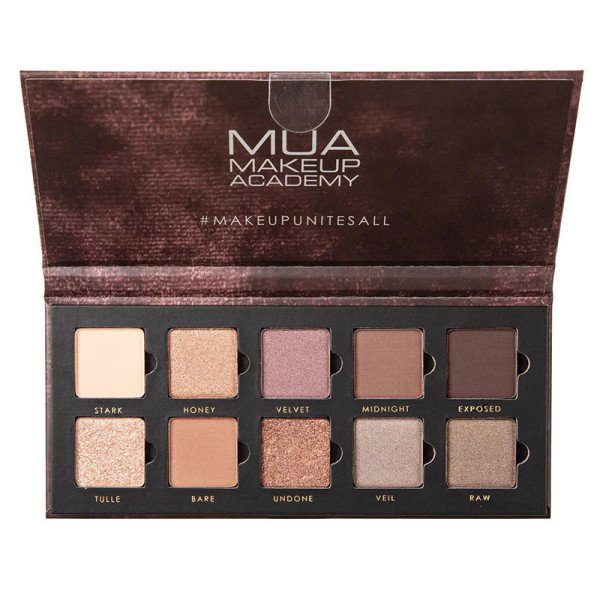 MUA MAKEUP ACADEMY : MUA 10 SHADE EYESHADOW PALETTE – VELVET NUDES