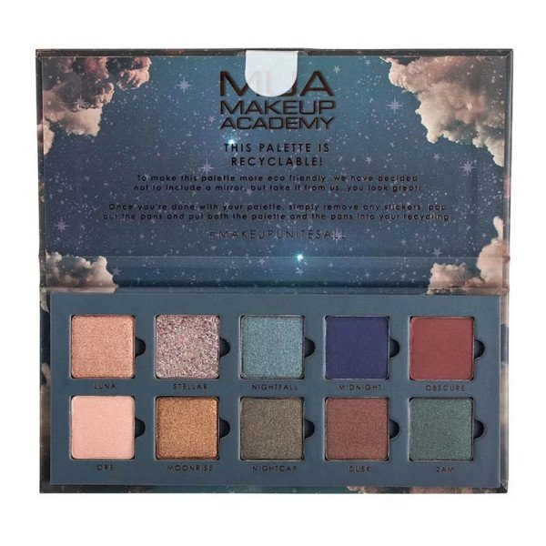MUA MAKEUP ACADEMY - NOCTURNAL 10 SHADE PAPER EYESHADOW PALETTE