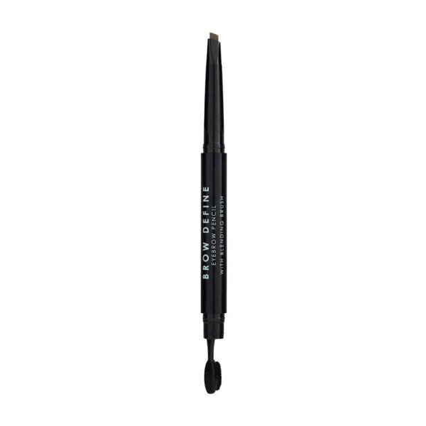 MUA MAKEUP ACADEMY :  MUA BROW DEFINE EYEBROW PENCIL WITH BLENDING BRUSH DARK BROWN