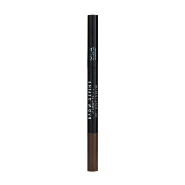 MUA MAKEUP ACADEMY : MUA BROW DEFINE EYEBROW PENCIL WITH BLENDING BRUSH MID BROWN