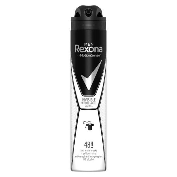 REXONA - DEO INVISIBLE ON BLACK + WHITE CLOTHES SPRAY 200ML