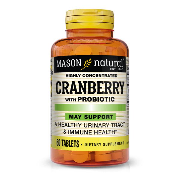 MASON NATURAL - CRANBERRY WITH PROBIOTIC 60 TABLETS