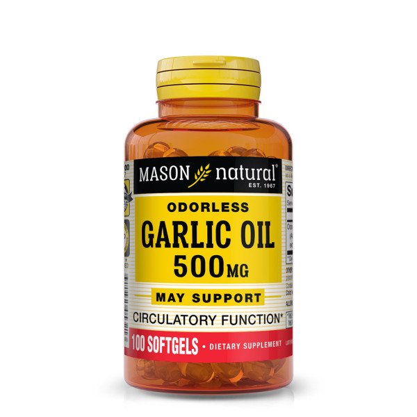 MASON NATURAL - GARLIC OIL 500MG 100 GELULES