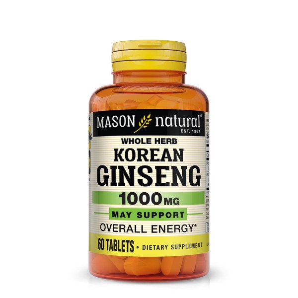 MASON NATURAL - KOREAN GINSENG 1000 MG 60 TABLETS