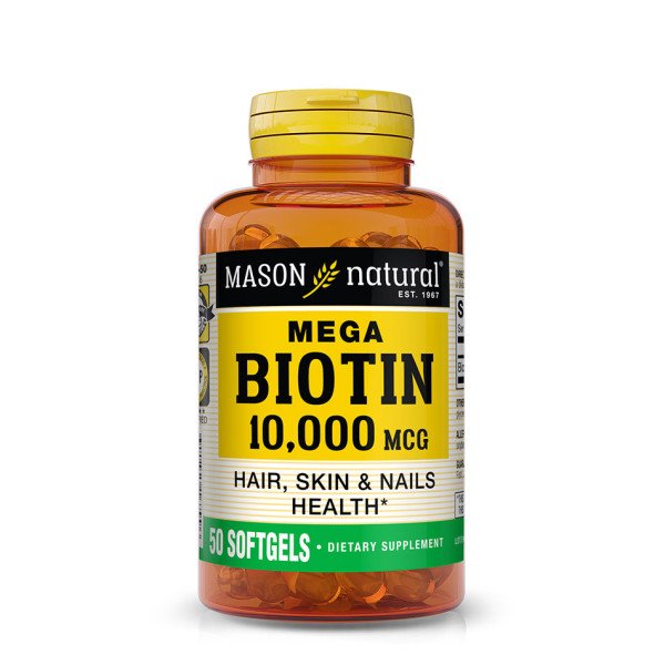 MASON NATURAL - MEGA BIOTIN 10,000 MCG SOFTGELS