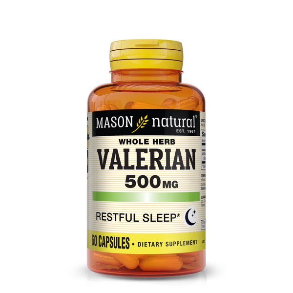 MASON NATURAL -  WHOLE HERB VALERIAN 500 MG 60 CAPSULES