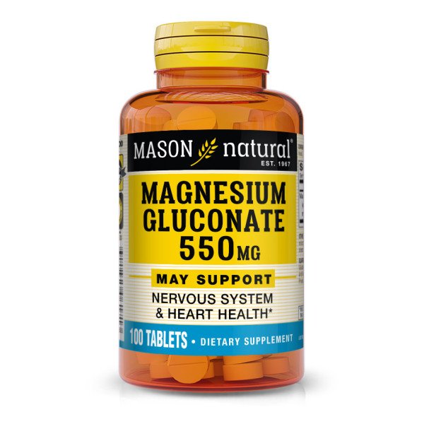 MASON NATURAL - MAGNESIUM GLUCONATE 550 mg – 100 comprimés