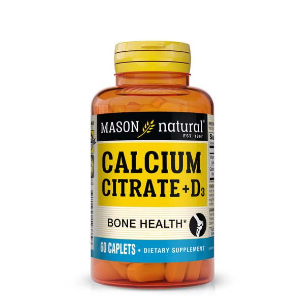 MASON NATURAL - Calcium Citrate + Vit D3 • 60 comprimés