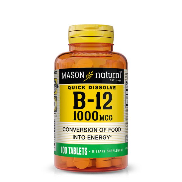 MASON NATURAL - Vitamin B-12 1 000 µg “Quick Dissolve” • 100 comprimés