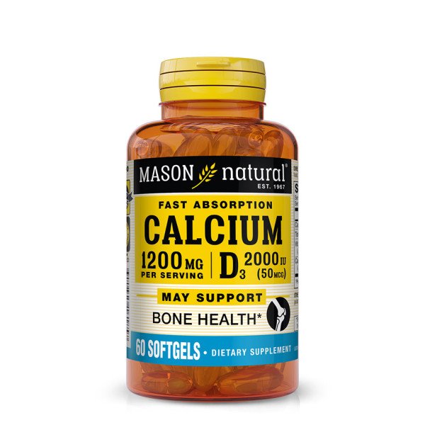 MASON NATURAL - Calcium 1200 mg + Vit D3 • 60 softgels