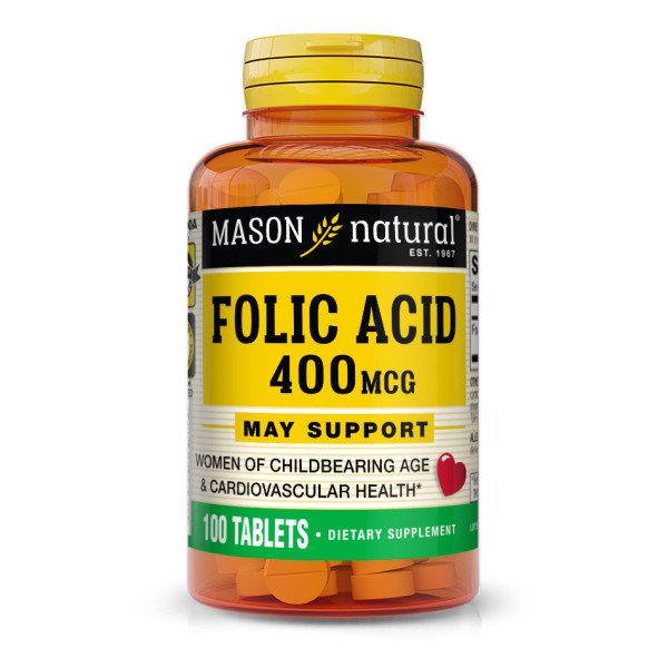MASON NATURAL - Folic Acid 400 µg • 100 comprimés