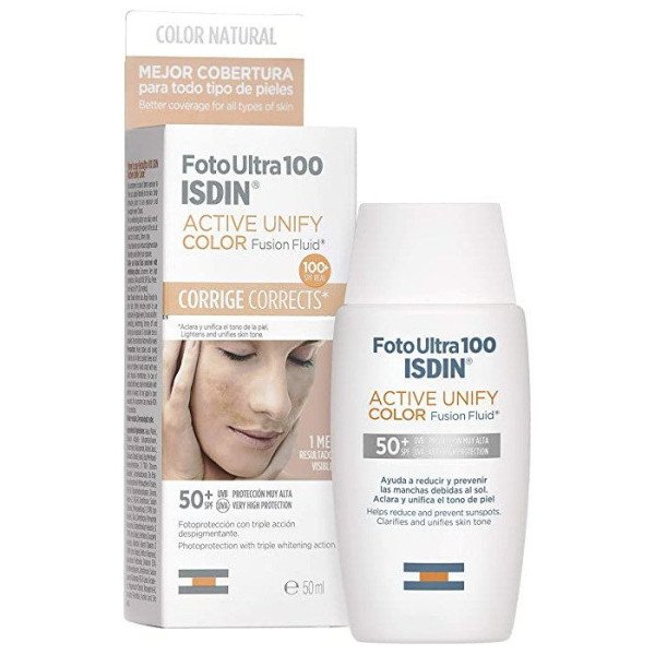 ISDIN - FOTO ULTRA 100 ISDIN ACTIVE UNIFY COLOR FUSION FLUID SPF 50+ — 50 ml