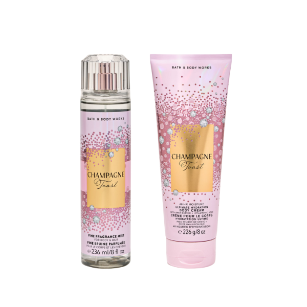 Bath & body works - Duo crème + brume Champagne Toast
