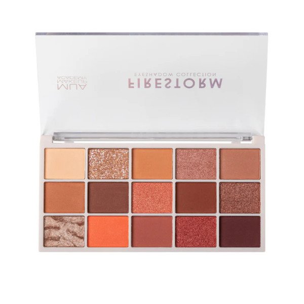 MUA MAKEUP ACADEMY : MUA 15 SHADE EYESHADOW PALETTE – FIRESTORM